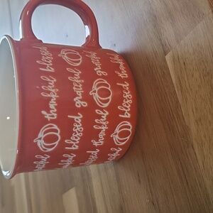 Grateful Thankful And Blessed Orange Mug